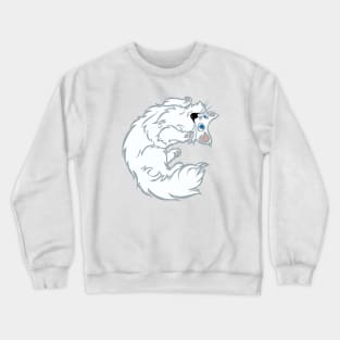 Ready to Play--White Cat Style Crewneck Sweatshirt